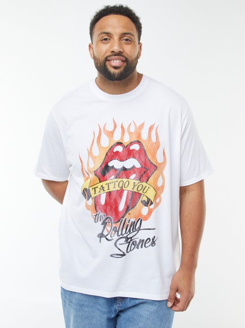 T-shirt 'Rolling Stones' maniche corte e scollo tondo - Kiabi
