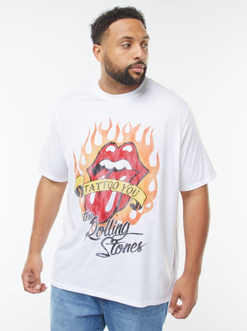 T-shirt 'Rolling Stones' maniche corte e scollo tondo - Kiabi