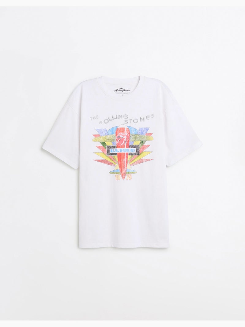 T-shirt Rolling Stones, MO Fashion Bianco - Kiabi