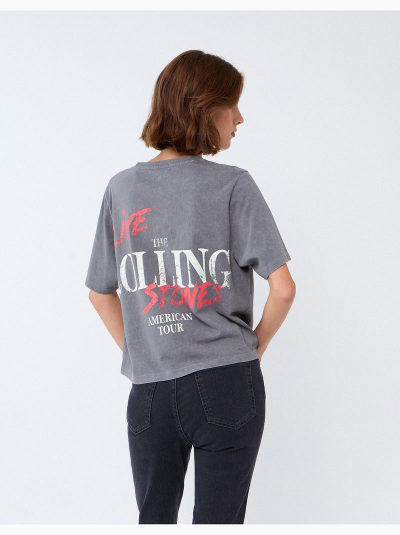 T-shirt rolling stones, mo fashion Grigio - Kiabi