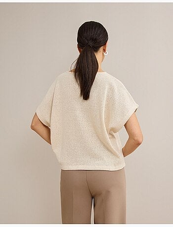 T-shirt rustica a maglia, mo fashion