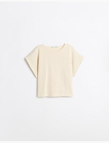 T-shirt rustica a maglia, mo fashion
