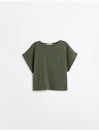 T-shirt rustica a maglia, mo fashion