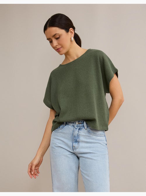 T-shirt rustica a maglia, mo fashion - Kiabi