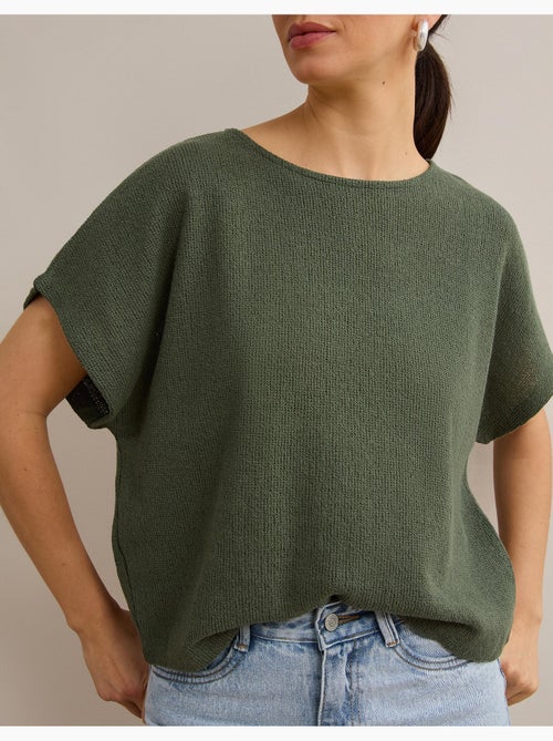 T-shirt rustica a maglia, mo fashion - Kiabi