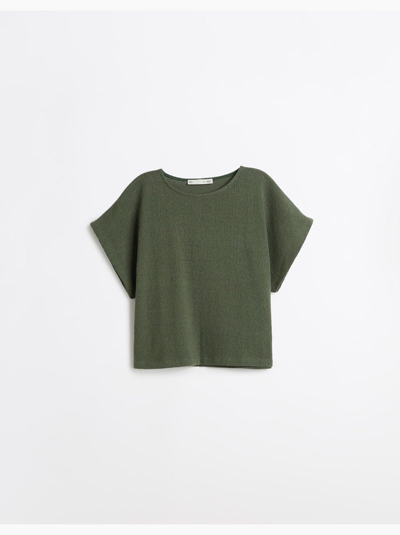 T-shirt rustica a maglia, mo fashion Verde - Kiabi