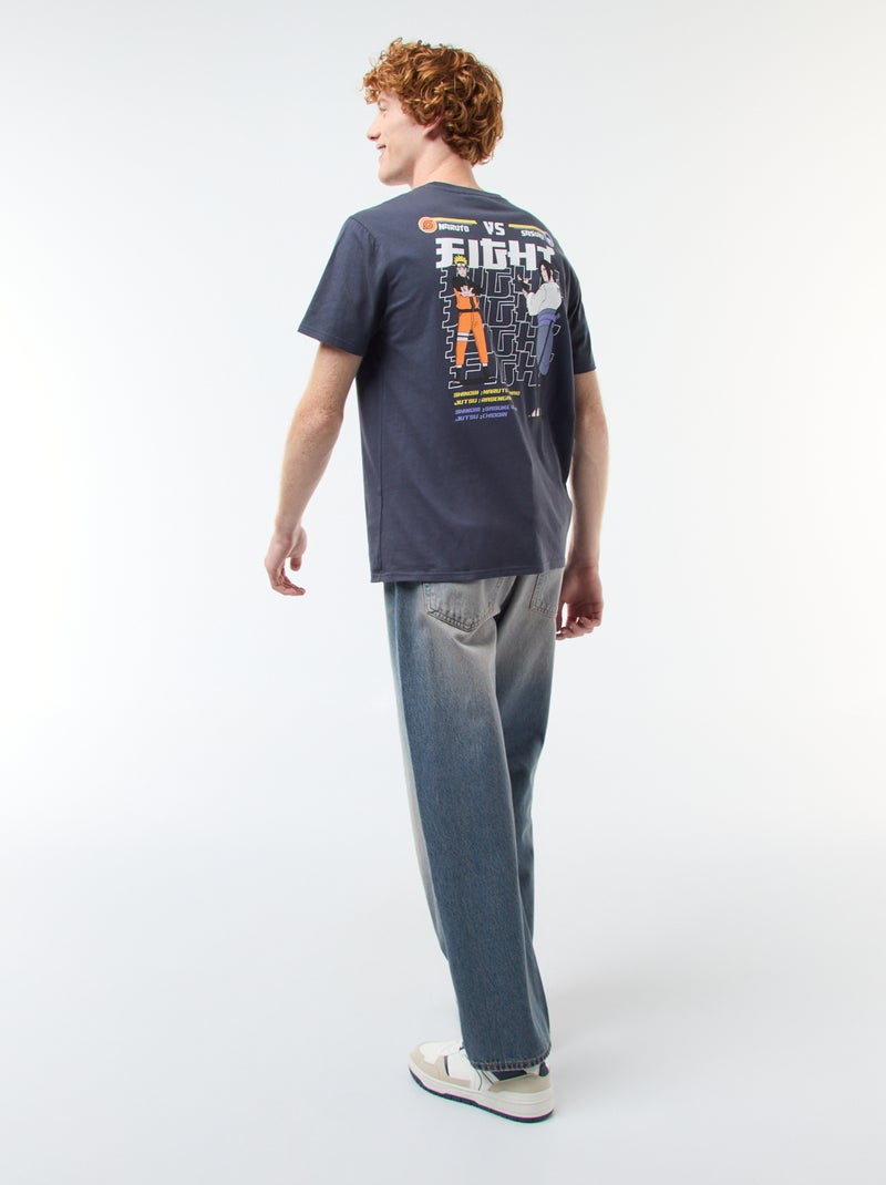 T-shirt 'Sahinler' 'Naruto Shipuden' in cotone Blu - Kiabi