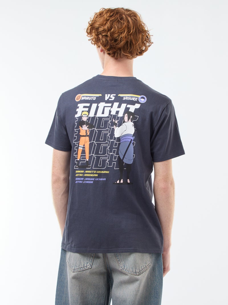 T-shirt 'Sahinler' 'Naruto Shipuden' in cotone Blu - Kiabi