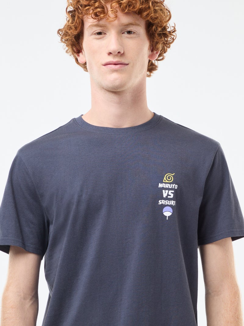 T-shirt 'Sahinler' 'Naruto Shipuden' in cotone Blu - Kiabi