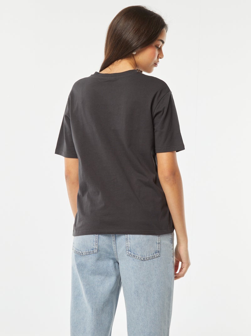 T-shirt 'Sakura' maniche corte NERO - Kiabi