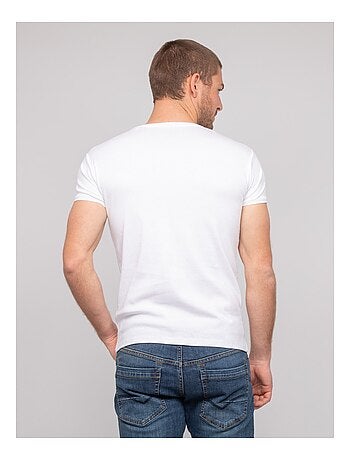 T-shirt scollo a V cotone WORKO