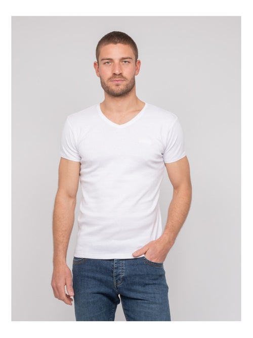 T-shirt scollo a V cotone WORKO - Kiabi