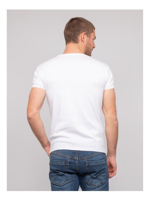 T-shirt scollo a V cotone WORKO - Kiabi