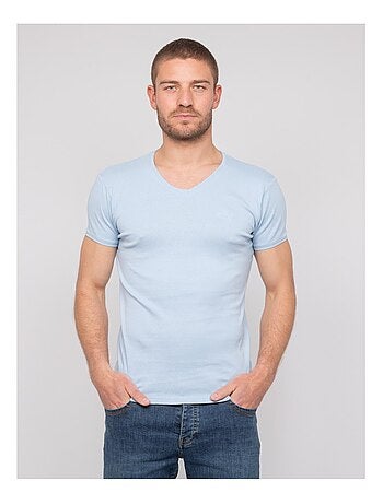 T-shirt scollo a V cotone WORKO
