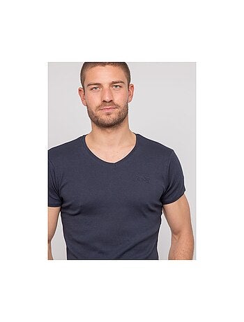 T-shirt scollo a V cotone WORKO