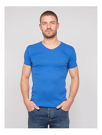 T-shirt scollo a V cotone WORKO