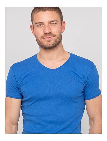 T-shirt scollo a V cotone WORKO