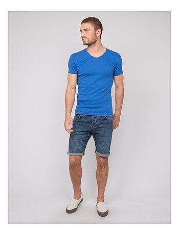 T-shirt scollo a V cotone WORKO