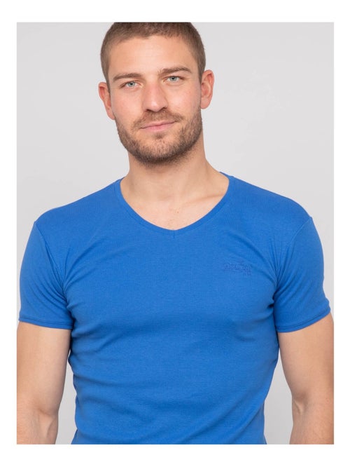 T-shirt scollo a V cotone WORKO - Kiabi