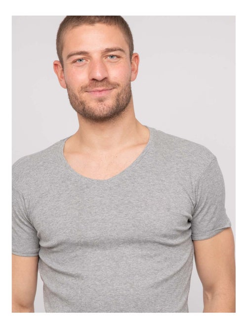 T-shirt scollo a V cotone WORKO - Kiabi