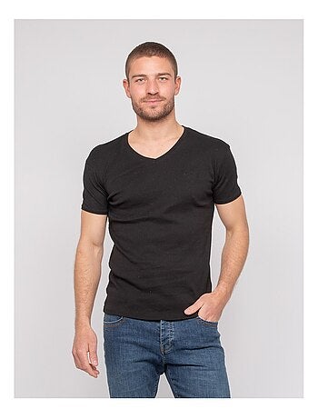 T-shirt scollo a V cotone WORKO