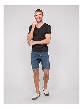 T-shirt scollo a V cotone WORKO