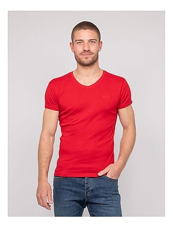 T-shirt scollo a V cotone WORKO