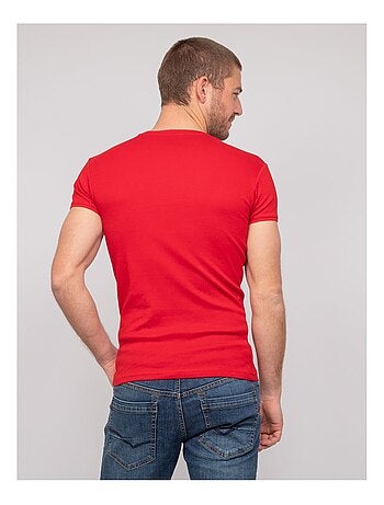 T-shirt scollo a V cotone WORKO
