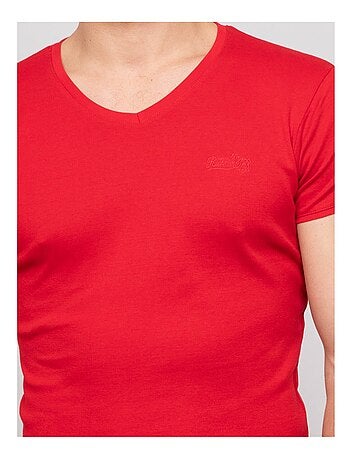 T-shirt scollo a V cotone WORKO