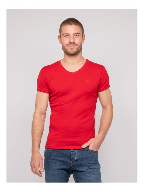 T-shirt scollo a V cotone WORKO - Kiabi