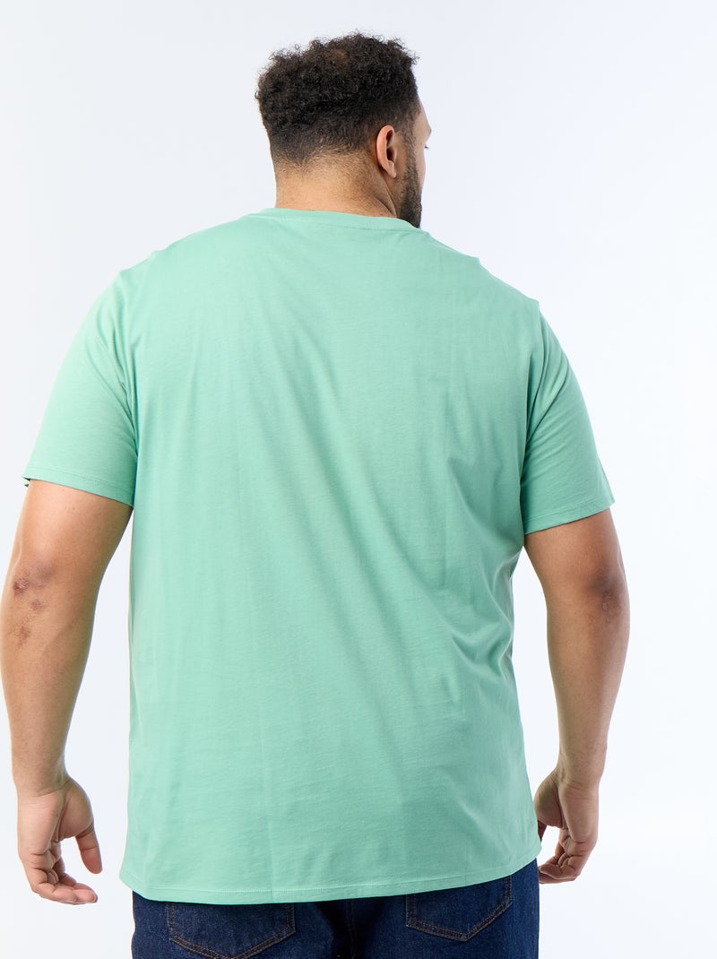 T-shirt scollo a V Verde - Kiabi