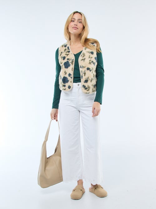 T-shirt scollo a V - Kiabi