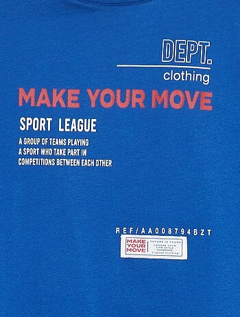 T-shirt scollo tondo con stampa