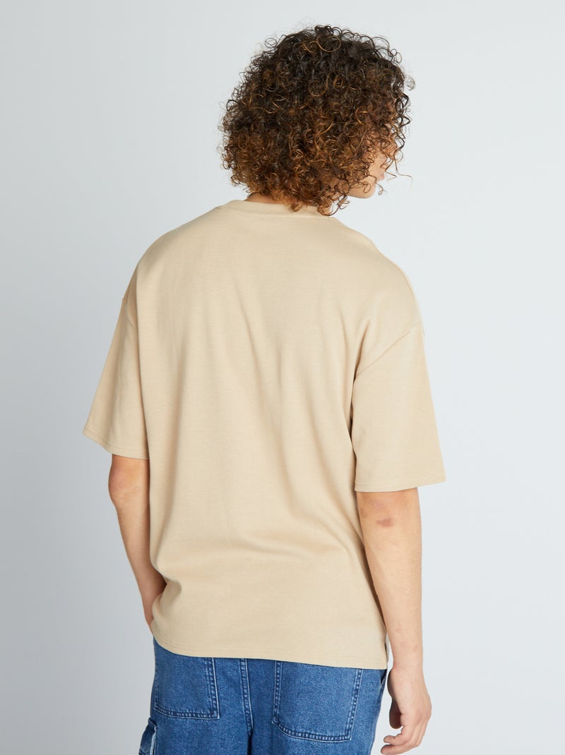TOM TAILOR Henley - Maglietta con Tasca sul Petto, Uomo, Blu (Page Blue Finestripe 30392), M