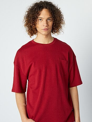 T-shirt scollo tondo con tasca sul petto - Kiabi