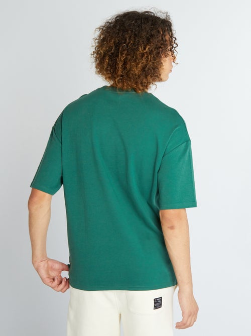 T-shirt scollo tondo con tasca sul petto - Kiabi