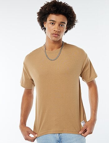 T-shirt scollo tondo in cotone