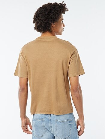 T-shirt scollo tondo in cotone