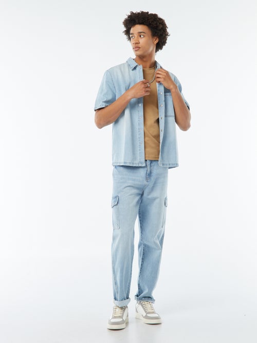 T-shirt scollo tondo in cotone - Kiabi