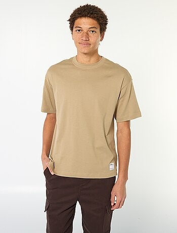 T-shirt scollo tondo in cotone