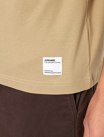 T-shirt scollo tondo in cotone