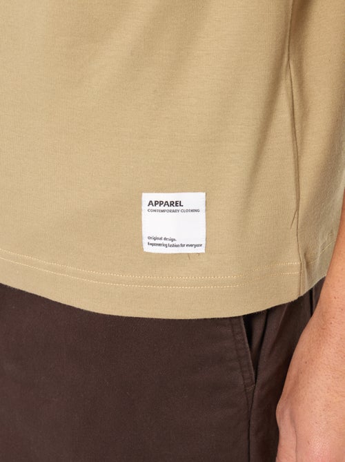 T-shirt scollo tondo in cotone - Kiabi