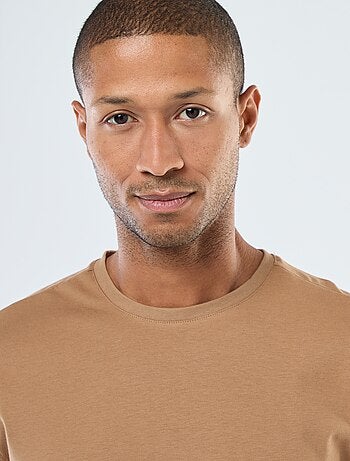 T-shirt scollo tondo in cotone