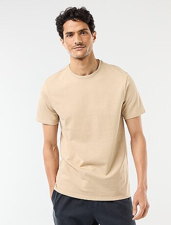 T-shirt scollo tondo in cotone