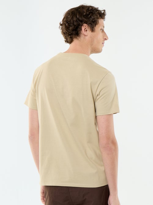 T-shirt scollo tondo in cotone - Kiabi
