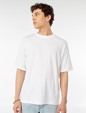 T-shirt scollo tondo in cotone