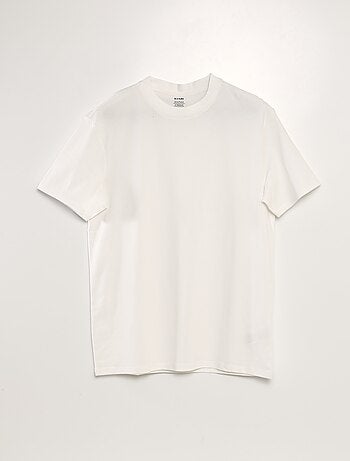 T-shirt scollo tondo in cotone