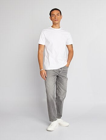 T-shirt scollo tondo in cotone