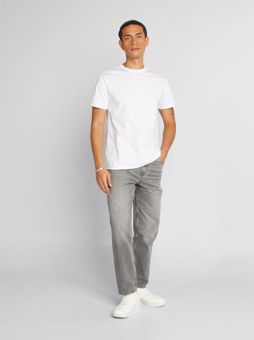 T-shirt scollo tondo in cotone - Kiabi