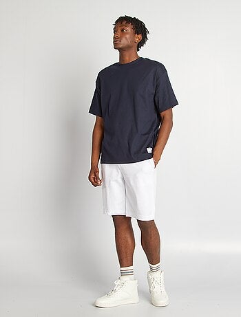 T-shirt scollo tondo in cotone